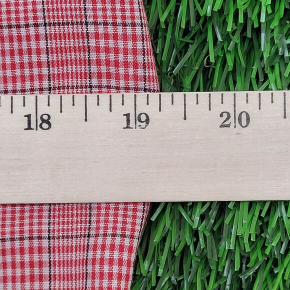 Vintage 80s Van-Heusen Button Shirt M 15.5 19x30 Glen Plaid - Picture 11 of 12